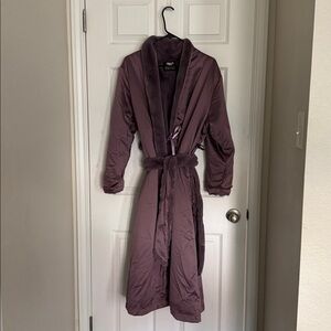 Minkey Couture Purple Satin Plush Robe
